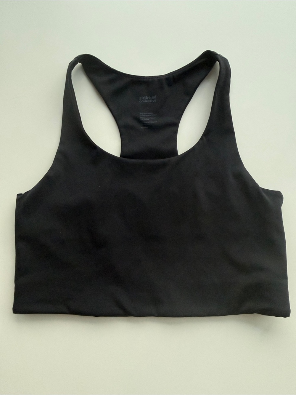 girlfriend collective Black Racerback Sports Bra - Picture 1 of 3